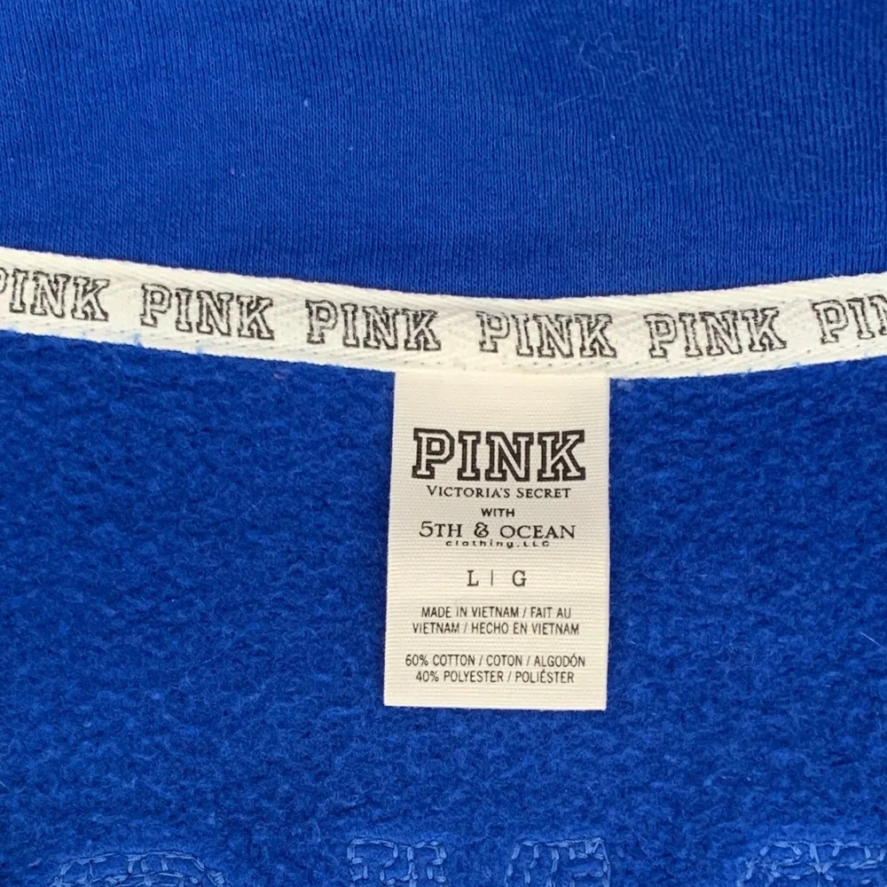 Broncos Half Zip Jacket with Sequin Lettered Back Pink by Victoria Secret size L - Picture 5 of 6